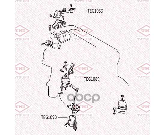 Купить ОПОРА ДВИГАТЕЛЯ ПРАВАЯ TOYOTA CAMRY 01-> TATSUMI TEG1033