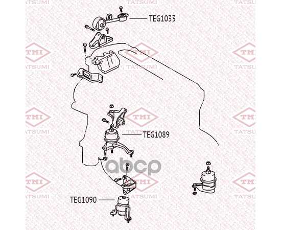 Купить ОПОРА ДВИГАТЕЛЯ ПРАВАЯ TOYOTA CAMRY/ALPHARD 01-> TATSUMI TEG1089