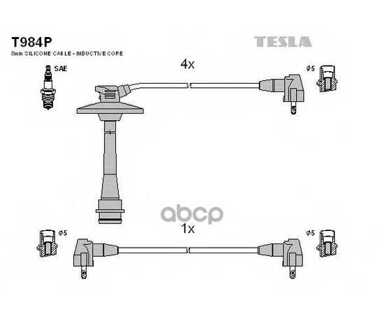 Купить ПРОВОДА ВЫСОКОВОЛЬТНЫЕ КОМПЛ. TOYOTA TESLA T984P