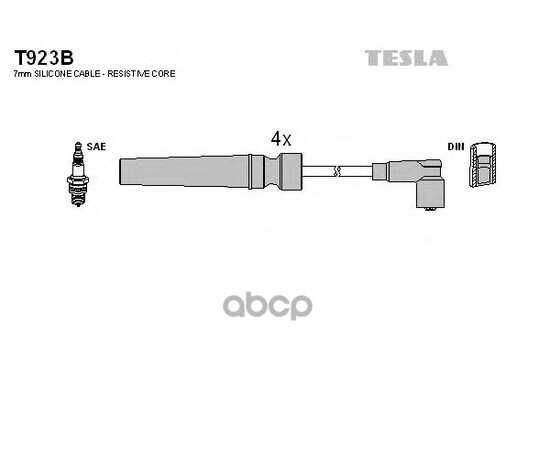 Купить ПРОВОДА ВЫСОКОВОЛЬТНЫЕ CHEVROLET LACHETTI / DAEWOO NUBIRA 1.4/1.6 03- TESLA T923B