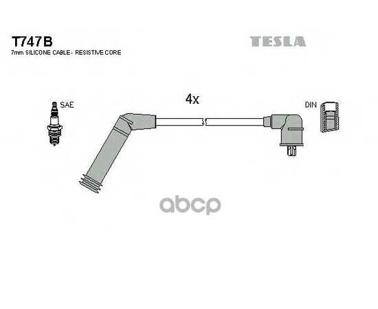 Купить ПРОВОДА ВЫСОКОВОЛЬТНЫЕ HYUNDAI KIA TESLA T747B