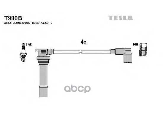 Купить ПРОВОДА ВЫСОКОВОЛЬТНЫЕ MAZDA 323 TESLA T980B