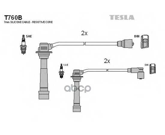 Купить ПРОВОДА ВЫСОКОВОЛЬТНЫЕ MAZDA 626 TESLA T760B