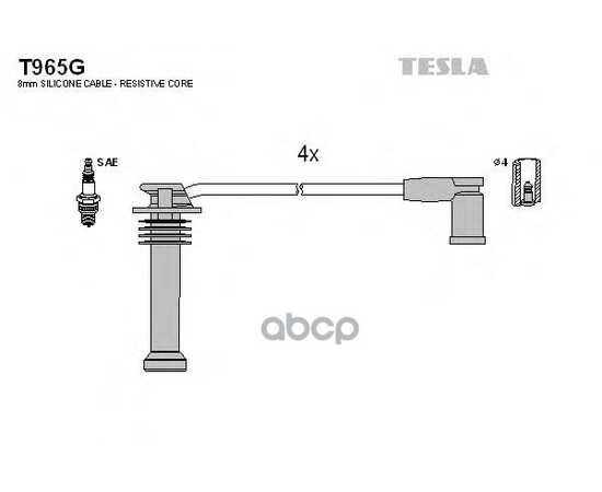 Купить ПРОВОДА ВЫСОКОВОЛЬТНЫЕ FORD MONDEO 3 01-> 1.8/2.0L TESLA T965G