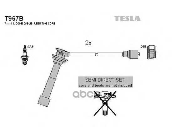 Купить ПРОВОДА ВЫСОКОВОЛЬТНЫЕ КОМПЛ. SUZUKI IGNIS/LIANA/SWIFT TESLA T967B