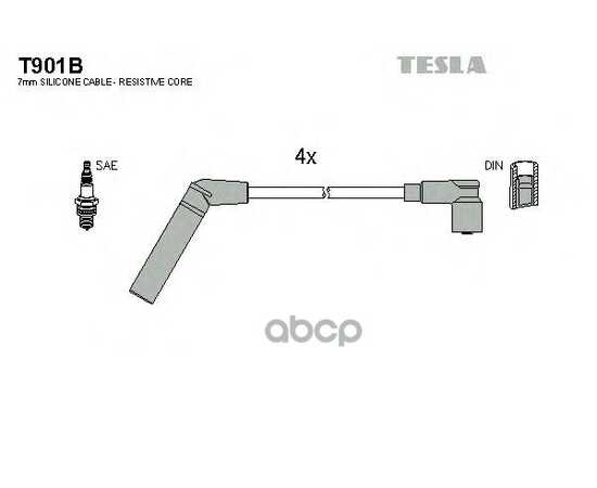 Купить ПРОВОДА ВЫСОКОВОЛЬТНЫЕ MITSUBISHI LANCER/COLT TESLA T901B