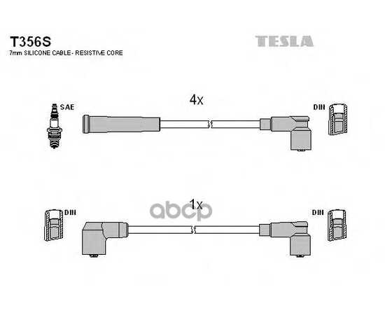 Купить ПРОВОДА В/В СИЛИК.100% ВАЗ 08-09 TESLA (T 356S) TESLA T356S