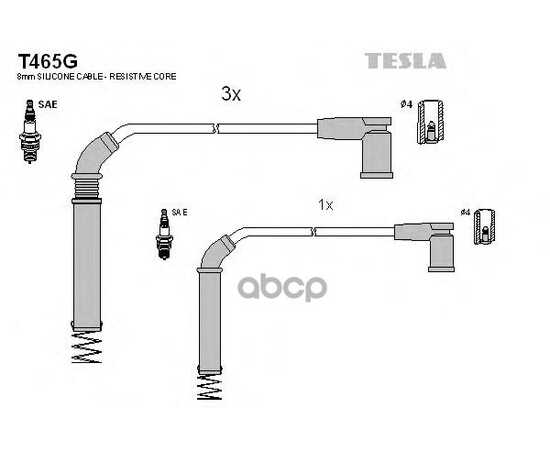 Купить ПРОВОДА ВЫСОКОВОЛЬТНЫЕ КОМПЛ. FORD FIESTA/FUSION/KA 1.3/1.6L TESLA T465G