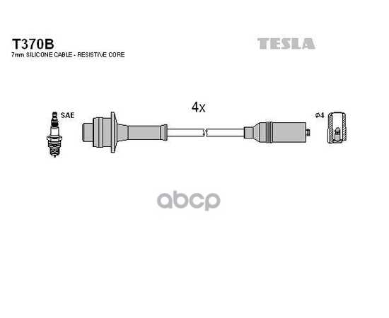 Купить ПРОВОДА ВЫСОКОВОЛЬТНЫЕ КОМПЛ. GREAT WALL DEER/SAFE/SAILOR 04- ДВ. 2.2 TESLA T370B