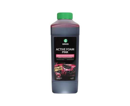 Купить АВТОШАМПУНЬ ACTIVE FOAM PINK ДЛЯ БЕСКОНТАКТНОЙ МОЙКИ РОЗОВАЯ ПЕНА 1Л GRASS 113120