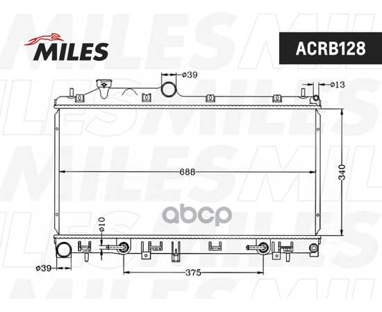 Купить РАДИАТОР (ПАЯНЫЙ) SUBARU FORESTER 2.5 M/T 08- (NISSENS 67716) ACRB128