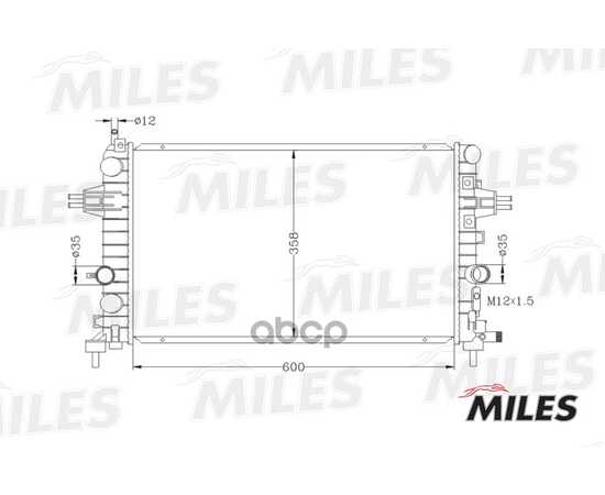 Купить РАДИАТОР (МЕХАНИЧЕСКАЯ СБОРКА) OPEL ASTRA H 1.6/1.8 04-) (NISSENS 63028A) ACRM031