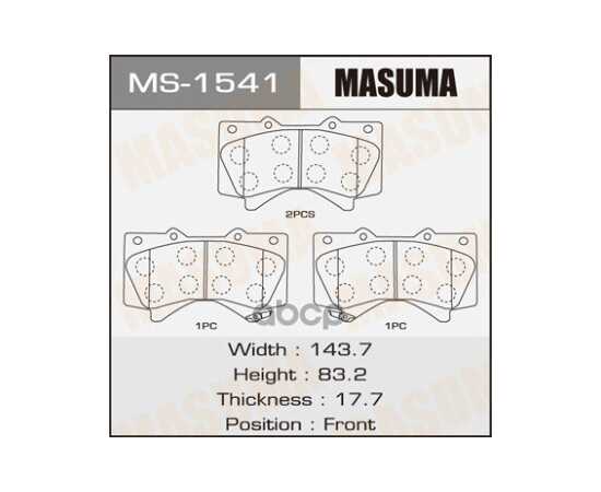 Купить КОЛОДКИ ПЕРЕДНИЕ TOYOTA LAND CRUISER MASUMA MS-1541