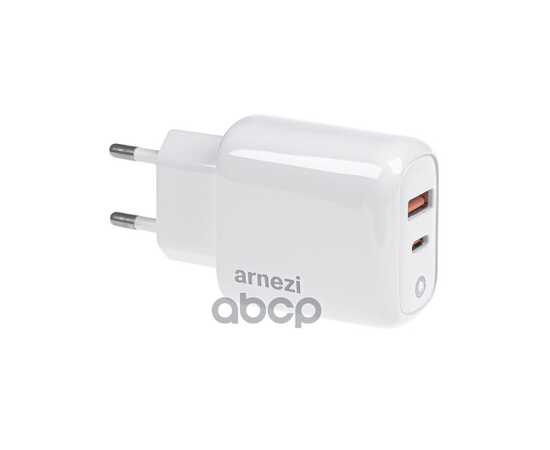 Купить СЕТЕВОЕ ЗАРЯДНОЕ УСТРОЙСТВО 38W USB-A (QC3.0), TYPE-C (PD3.0) ARNEZI A0605107