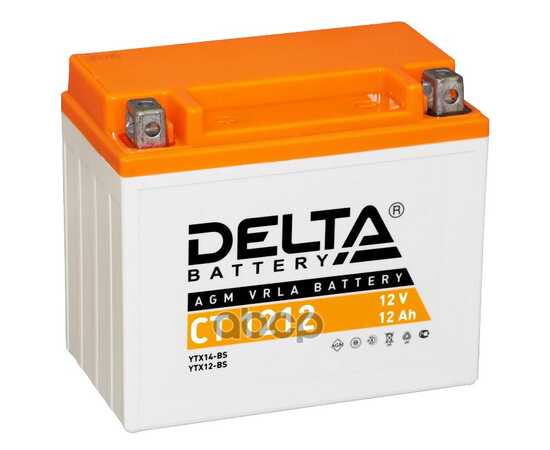 Купить АККУМУЛЯТОР DELTA BATTERY МОТО AGM 12 А/Ч ПРЯМАЯ L+ 150X86X131 CCA180 А