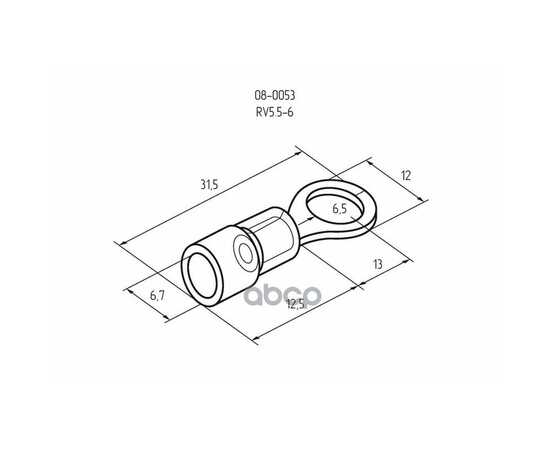 Купить КЛЕММА КОЛЬЦЕВАЯ D6.5 ПОД ПРОВОД 4.06.0 КВ. ММ ИЗОЛИРОВАННАЯ RE X ANT RE X ANT 0 REXANT 08-0053