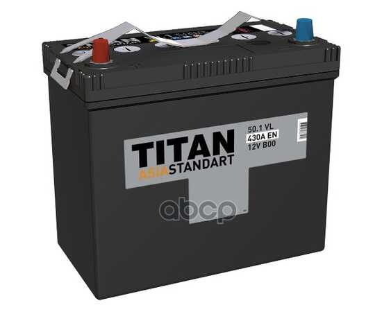 Купить АККУМУЛЯТОР TITAN ASIA STANDART 50 А/Ч ПРЯМАЯ L+ 236X128X221 EN430 А