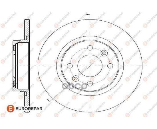 Купить ДИСК ТОРМОЗНОЙ RENAULT LOGAN/SANDERO ПЕРЕДНИЙ НЕ ВЕНТ.D259 ММ. EUROREPAR 1618870580