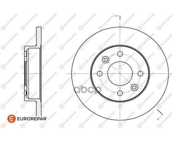 Купить ДИСК ТОРМОЗНОЙ ПЕРЕДНИЙ RENAULT LOGAN/CLIO II/MEGANE D=238MM EUROREPAR 1618866480