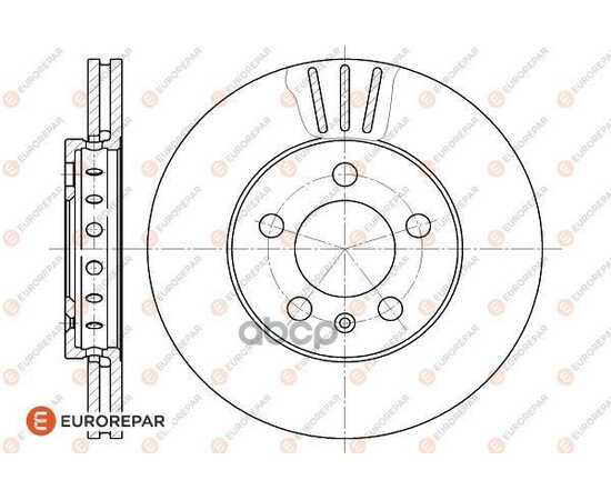Купить ДИСК ТОРМОЗНОЙ ПЕРЕДНИЙ EUROREPAR 1618882780