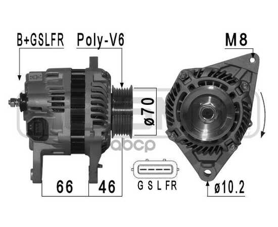 Купить ГЕНЕРАТОР MITSUBISHI L200 2.5 DI-D 07- 90A 210952