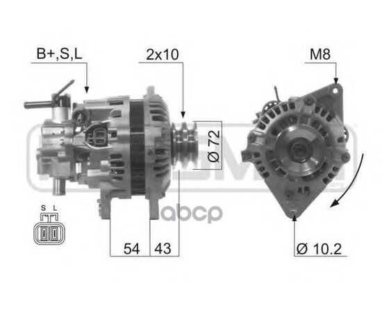 Купить ГЕНЕРАТОР MITSUBISHI L200/PAJERO SPORT 2.5TD 80A 210595