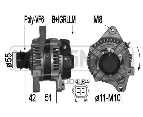 Купить ГЕНЕРАТОР TOYOTA AVENSIS/RAV IV 06- 100A 209360