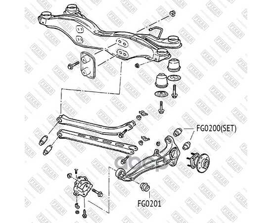 Купить САЙЛЕНТБЛОК ЗАДНЕГО РЫЧАГА (X2) OPEL VECTRA B 95-02 FIXAR FG0201