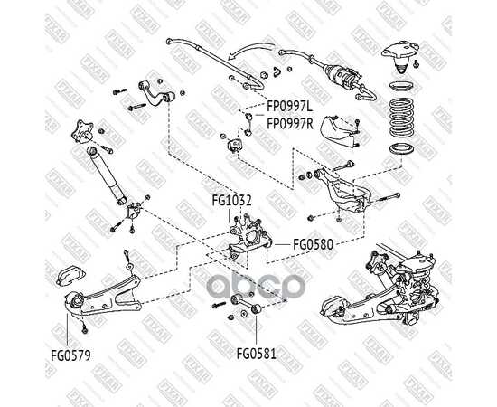 Купить РЕМКОМПЛЕКТ САЙЛЕНТБЛОКОВ ТЯГИ LEXUS RX 08-TOYOTA HIGHLANDER 13- FG0581