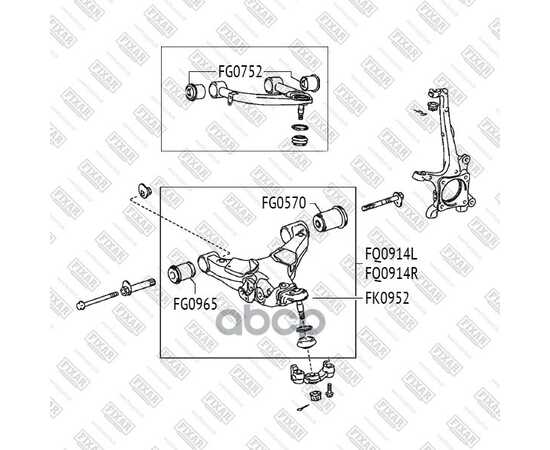 Купить САЙЛЕНТБЛОК ПЕРЕДНЕГО НИЖНЕГО РЫЧАГА TOYOTA LAND CRUISER 200/SEQUOIA/TUNDRA 07->LEXUS L FIXAR FG0965