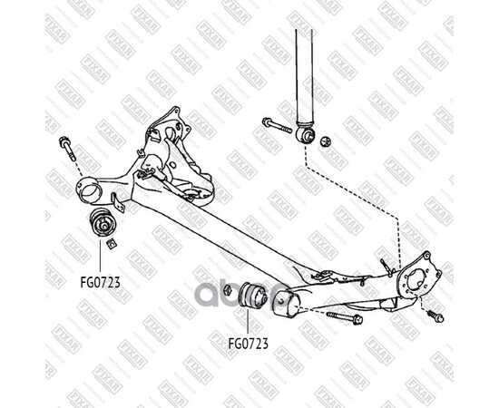 Купить САЙЛЕНТБЛОК ЗАДНЕЙ БАЛКИ TOYOTA AURIS/COROLLA/VERSO 07-> FIXAR FG0723