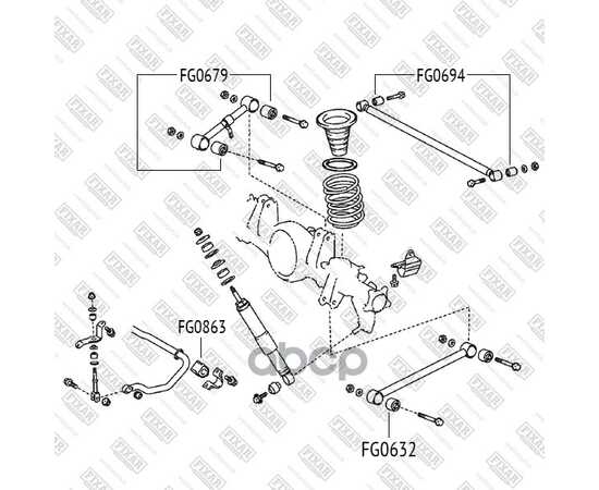 Купить САЙЛЕНТБЛОК ЗАДНЕГО РЫЧАГА TOYOTA LAND CRUISER 200 07->LEXUS LX460/570 07-> FIXAR FG0694