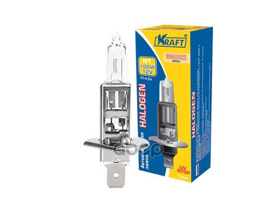 Купить ЛАМПА 12V H1 100W P14,5S KRAFT 1 ШТ. КАРТОН KT700001