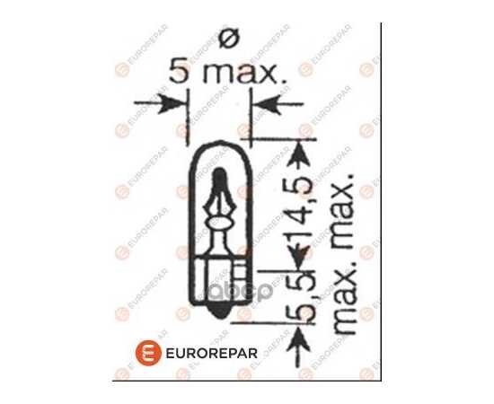 Купить ЛАМПА 12V W1,2W 1,2W EUROREPAR 1 ШТ. ПАКЕТ 1616431680