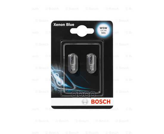 Купить ЛАМПА 12V W5W 5W BOSCH XENON BLUE 2 ШТ. БЛИСТЕР 1 987 301 033