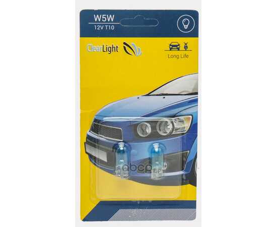 Купить ЛАМПА 12V W5W 5W 4300K CLEARLIGHT BLUE КАРТОН CL-W5W-12V