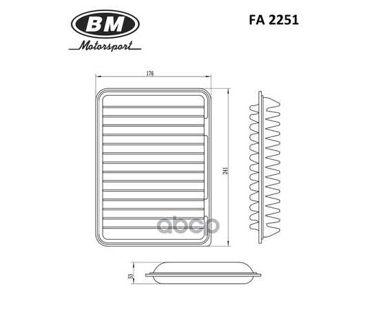 Купить ФИЛЬТР ВОЗДУШНЫЙ BM-MOTORSPORT FA2251