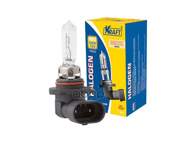 Купить ЛАМПА 12V HB3 60W P20D KRAFT 1 ШТ. КАРТОН KT700024