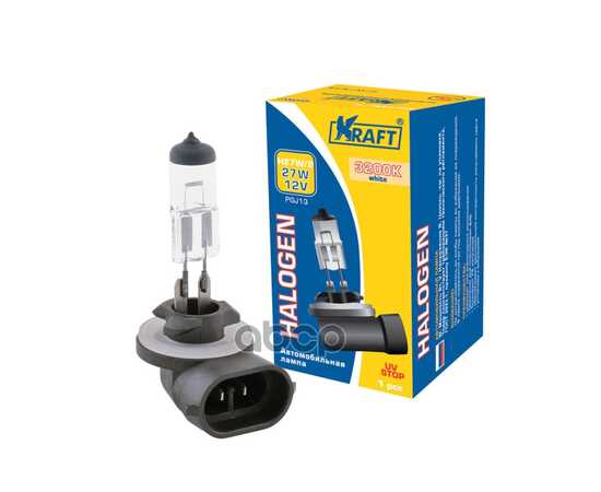 Купить ЛАМПА 12V H27W/2 27W PGJ13 KRAFT 1 ШТ. КАРТОН KT700022