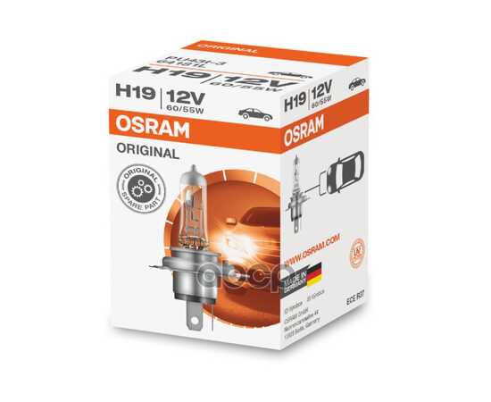 Купить ЛАМПА 12V H19 60/55W PU43T OSRAM ORIGINAL LINE 1 ШТ. КАРТОН 64181L