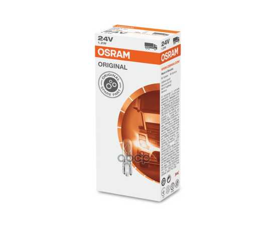 Купить ЛАМПА 24V W3W 1,2W OSRAM ORIGINAL LINE 1 ШТ. КАРТОН 2741