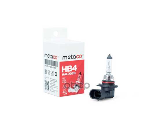 Купить ЛАМПА 12V HB4 51W P22D METACO 1 ШТ. КАРТОН 9510-HB4-STD