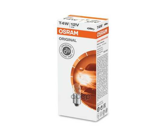 Купить ЛАМПА 12V T4W 4W BA9S OSRAM ORIGINAL LINE 1 ШТ. КАРТОН 3893