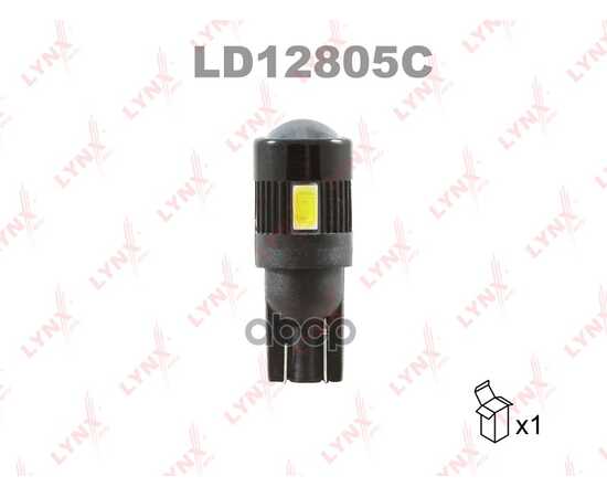 Купить ЛАМПА СВЕТОДИОДНАЯ 12V W5W 5W W2,1X9,5D 7200K LYNXAUTO CANBUS 1 ШТ. КАРТОН T10 LD12805C