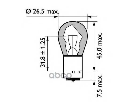 Купить ЛАМПА НАКАЛИВАНИЯ 24V PY21W 21W BA15S PHILIPS MASTERLIFE 1 ШТ