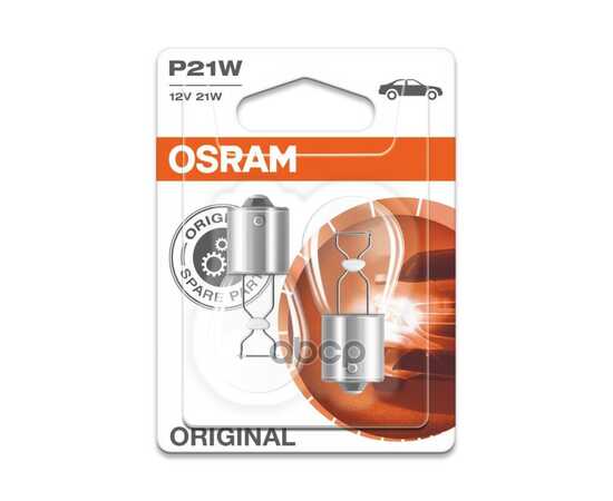 Купить ЛАМПА 12V P21W 21W BA15S OSRAM ORIGINAL LINE 2 ШТ. БЛИСТЕР 7506-02B