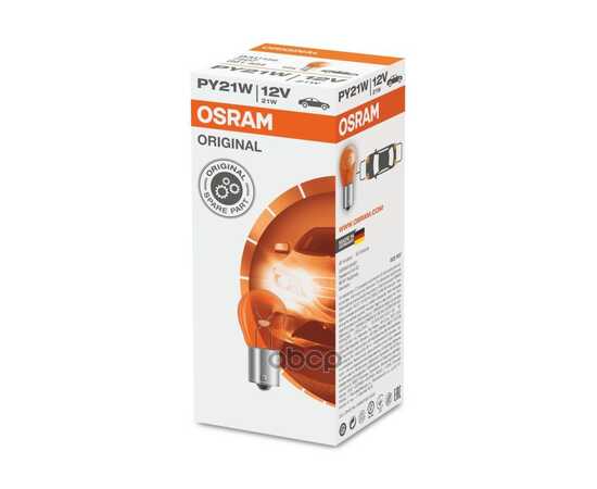 Купить ЛАМПА 12V PY21W 21W BAU15S OSRAM ORIGINAL LINE 1 ШТ. КАРТОН 7507