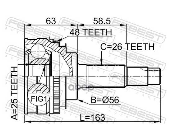 Купить ШРУС ВНЕШНИЙ LEXUS RX300 98-03 0110-065A48