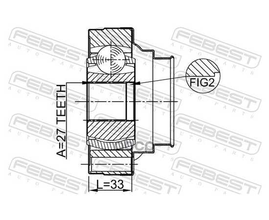 Купить ШРУС ВНУТРЕННИЙ TOYOTA MARK II 92-00, WINDOM 91-01, CAMRY V10/V20 0111-ACU10