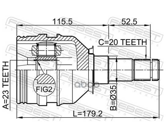 Купить ШРУС ВНУТРЕННИЙ TOYOTA COROLLA E15 0111-ZZT250